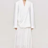 Source Unknown Accessoires-Baia Boxy Wrap Blazer, Blanc