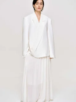Source Unknown Accessoires-Baia Boxy Wrap Blazer, Blanc