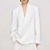 Source Unknown Accessoires-Baia Boxy Wrap Blazer, Blanc
