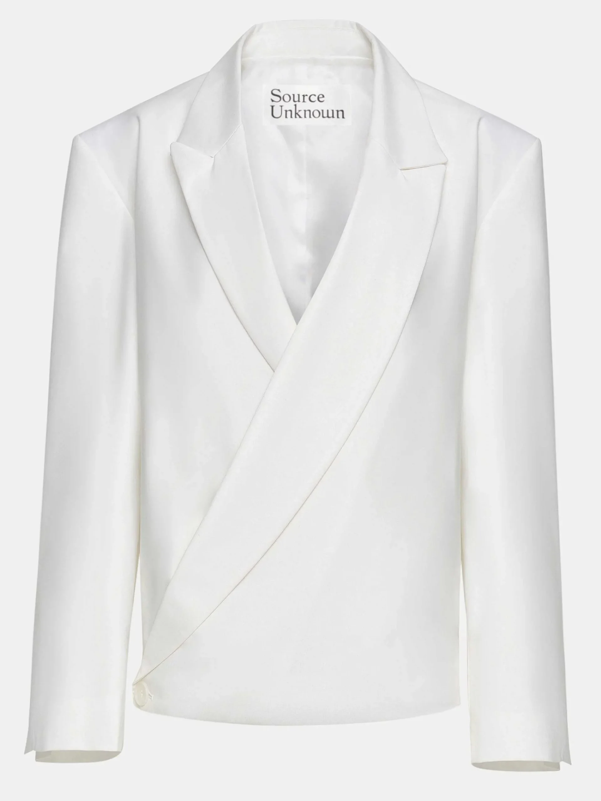 Source Unknown Accessoires-Baia Boxy Wrap Blazer, Blanc