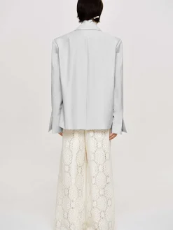 Source Unknown Accessoires-Baia Boxy Wrap Blazer, Gainsboro Gris