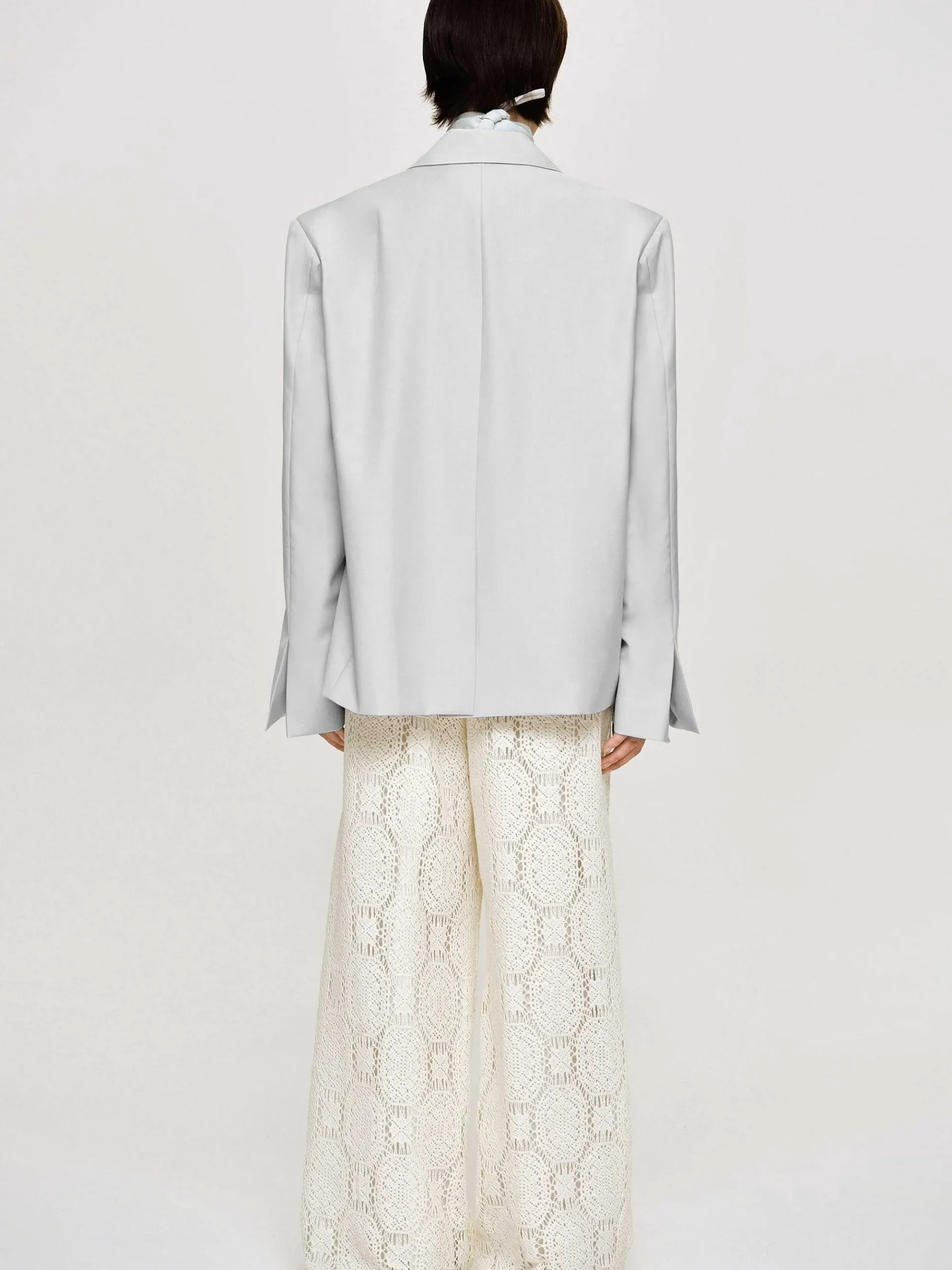 Source Unknown Accessoires-Baia Boxy Wrap Blazer, Gainsboro Gris