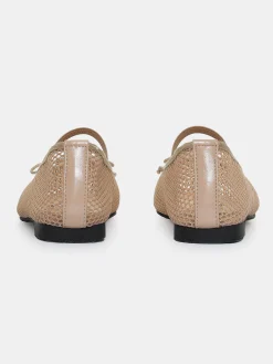 Source Unknown Chaussures Et Sacs-Ballerines En Maille Mary Jane, Taupe
