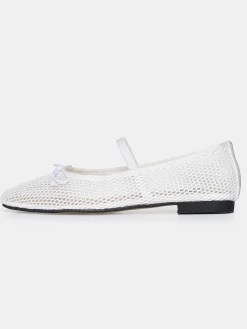 Source Unknown Chaussures Et Sacs-Ballerines Mary Jane En Maille, Blanches