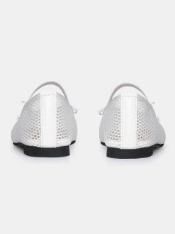 Source Unknown Chaussures Et Sacs-Ballerines Mary Jane En Maille, Blanches