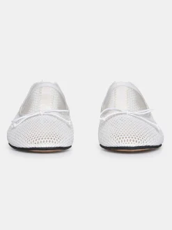 Source Unknown Chaussures Et Sacs-Ballerines Mary Jane En Maille, Blanches