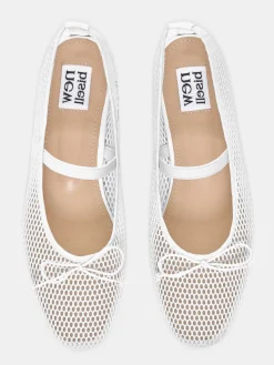 Source Unknown Chaussures Et Sacs-Ballerines Mary Jane En Maille, Blanches