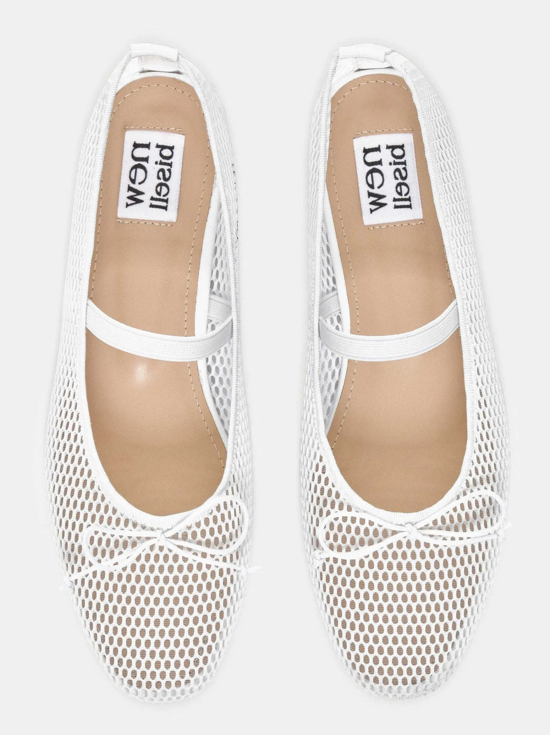 Source Unknown Chaussures Et Sacs-Ballerines Mary Jane En Maille, Blanches