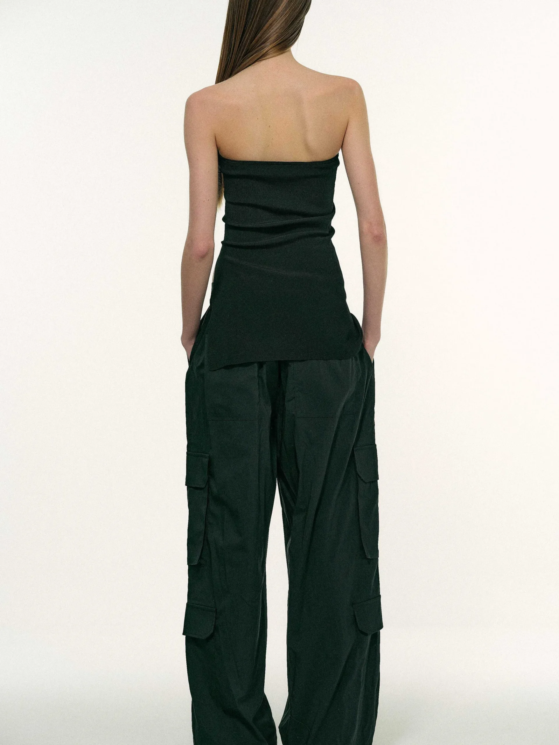 Source Unknown Accessoires-Bandeau Long Fendu, Noir