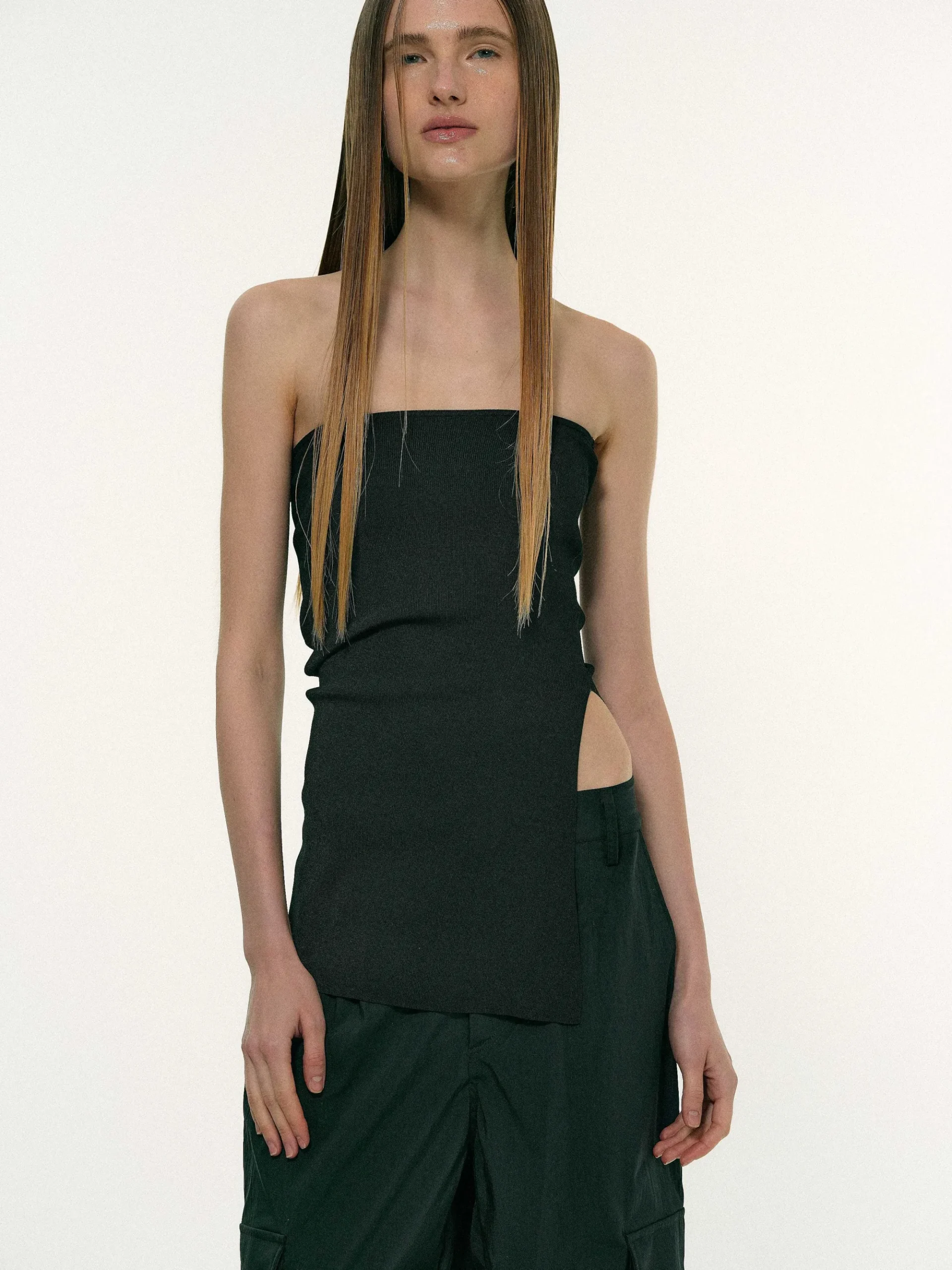 Source Unknown Accessoires-Bandeau Long Fendu, Noir