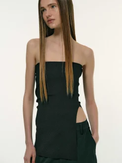 Source Unknown Accessoires-Bandeau Long Fendu, Noir