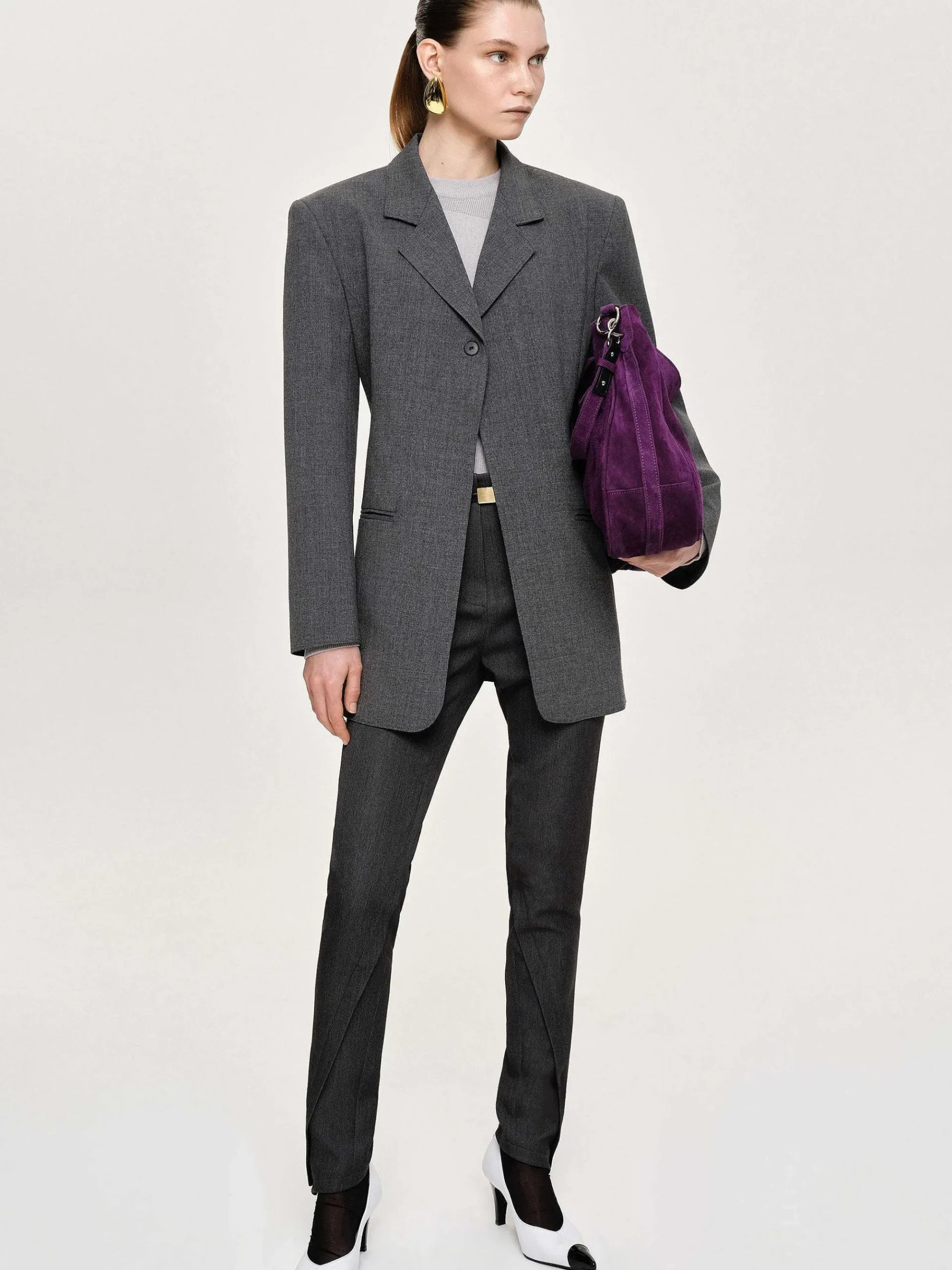 Source Unknown Vêtements D'Exterieur-Blazer A Un Bouton, Anthracite