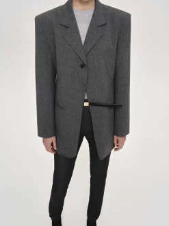 Source Unknown Vêtements D'Exterieur-Blazer A Un Bouton, Anthracite