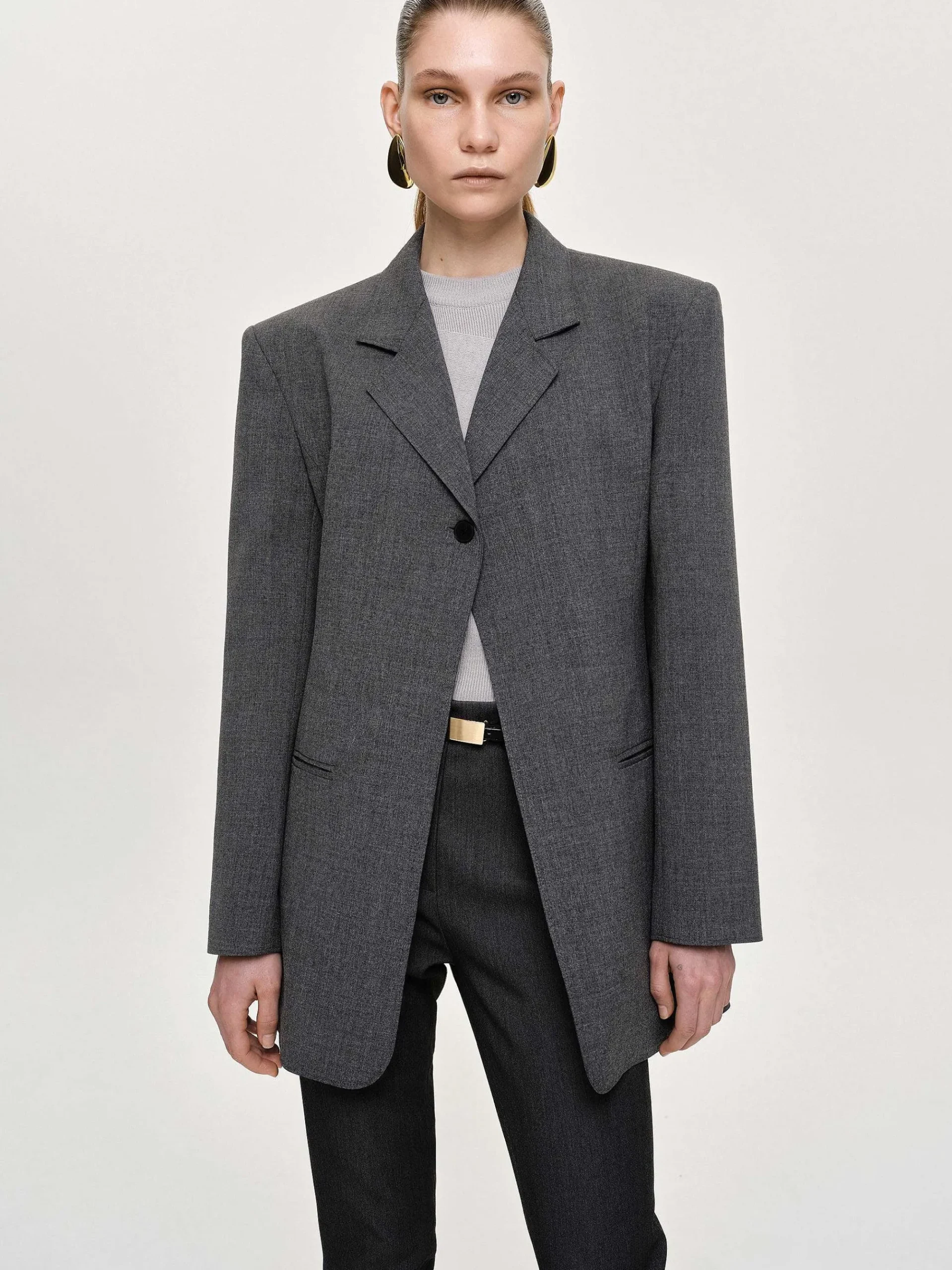 Source Unknown Vêtements D'Exterieur-Blazer A Un Bouton, Anthracite