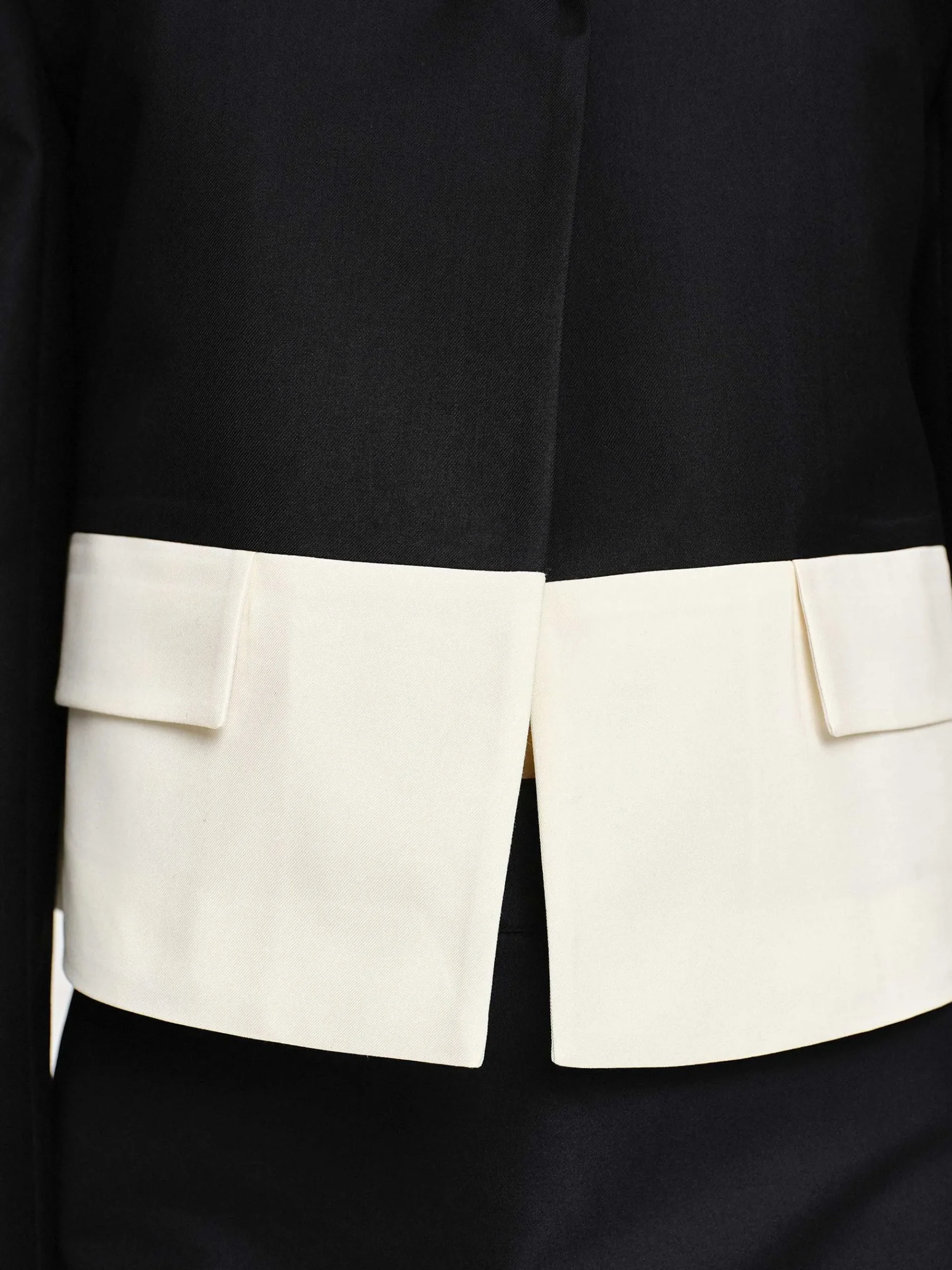 Source Unknown Accessoires-Blazer Bicolore, Noir/Ivoire