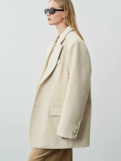 Source Unknown Accessoires-Blazer Boyfriend Surdimensionne Hayk, Creme