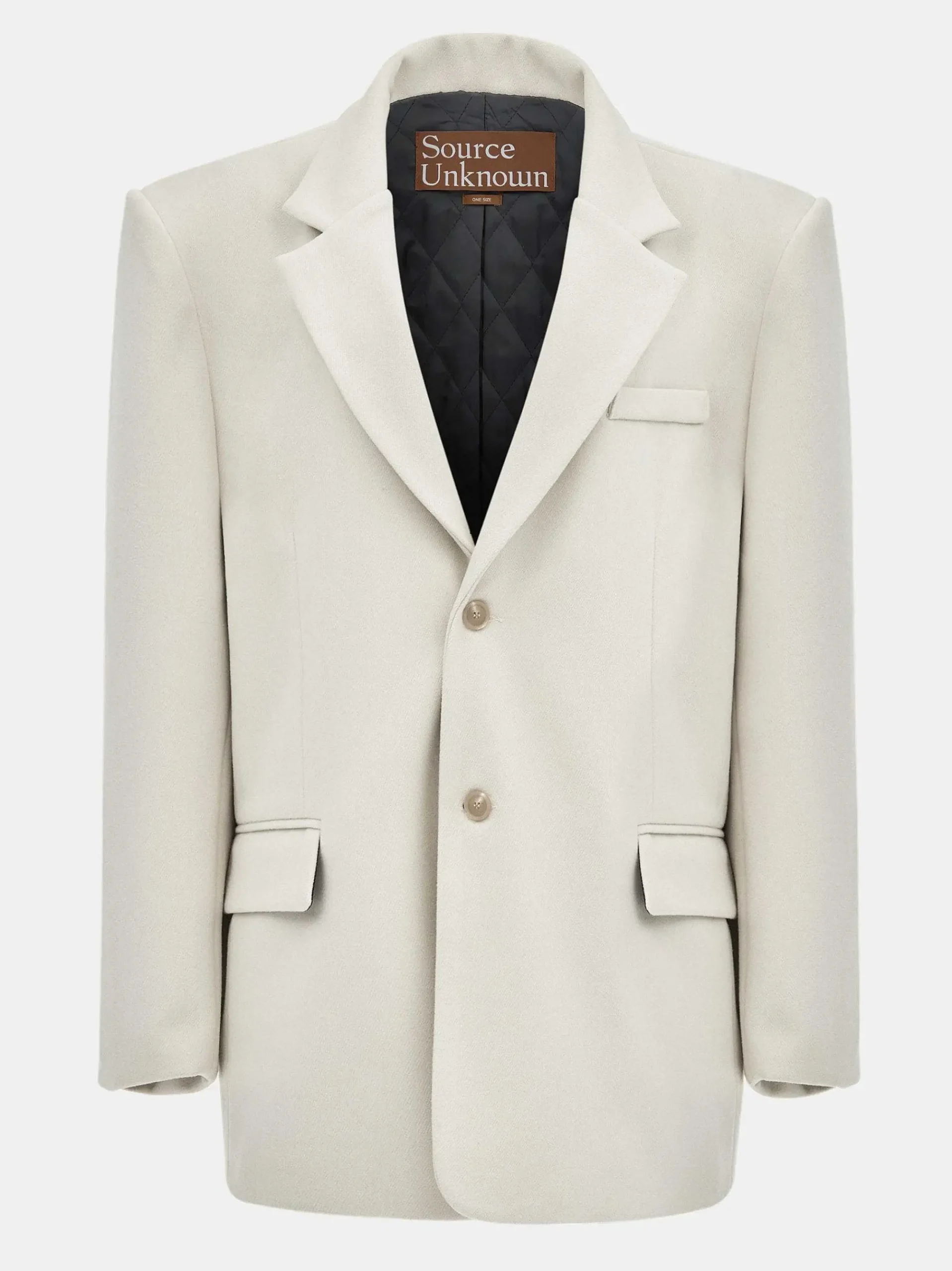 Source Unknown Accessoires-Blazer Boyfriend Surdimensionne Hayk, Creme