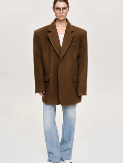 Source Unknown Accessoires-Blazer Boyfriend Surdimensionne Hayk, Java
