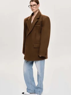 Source Unknown Accessoires-Blazer Boyfriend Surdimensionne Hayk, Java