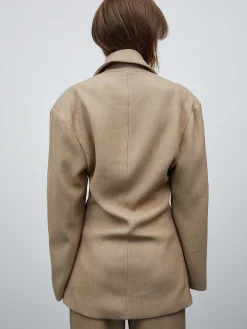 Source Unknown Vêtements D'Exterieur-Blazer Cintre A Double Boutonnage Nangy, Beige Beige