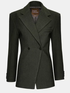 Source Unknown Vêtements-Blazer Cintre A Double Boutonnage Nangy, Gris Charbon