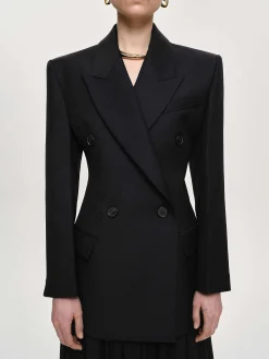 Source Unknown Vêtements D'Exterieur-Blazer Cintre A Double Boutonnage Leonara, Noir