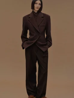 Source Unknown Vêtements-Blazer Cintre A Double Boutonnage Nangy, Noix De Pecan