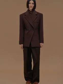 Source Unknown Vêtements-Blazer Cintre A Double Boutonnage Nangy, Noix De Pecan