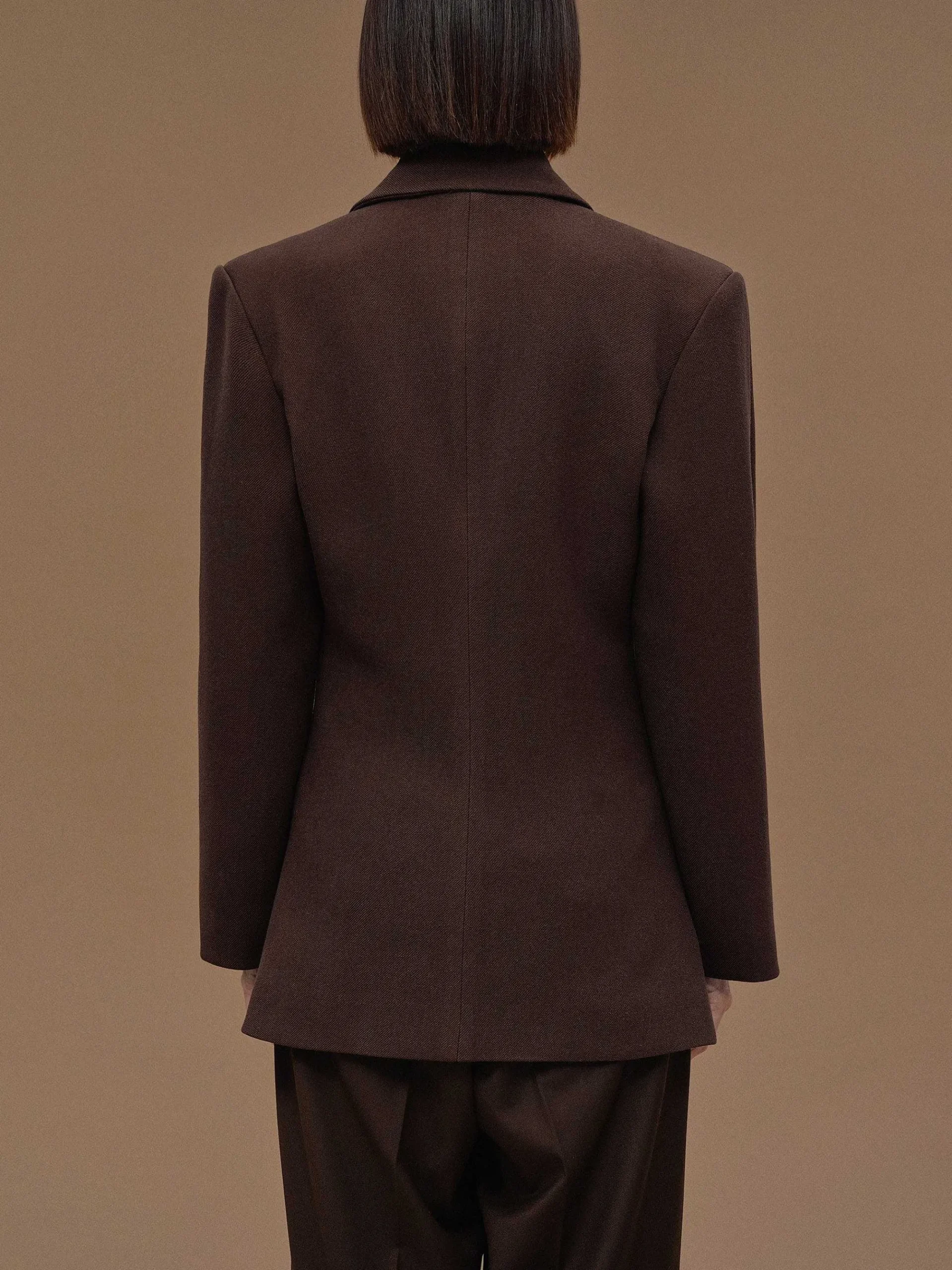 Source Unknown Vêtements-Blazer Cintre A Double Boutonnage Nangy, Noix De Pecan