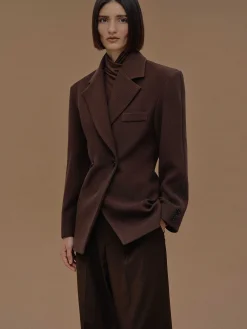 Source Unknown Vêtements-Blazer Cintre A Double Boutonnage Nangy, Noix De Pecan