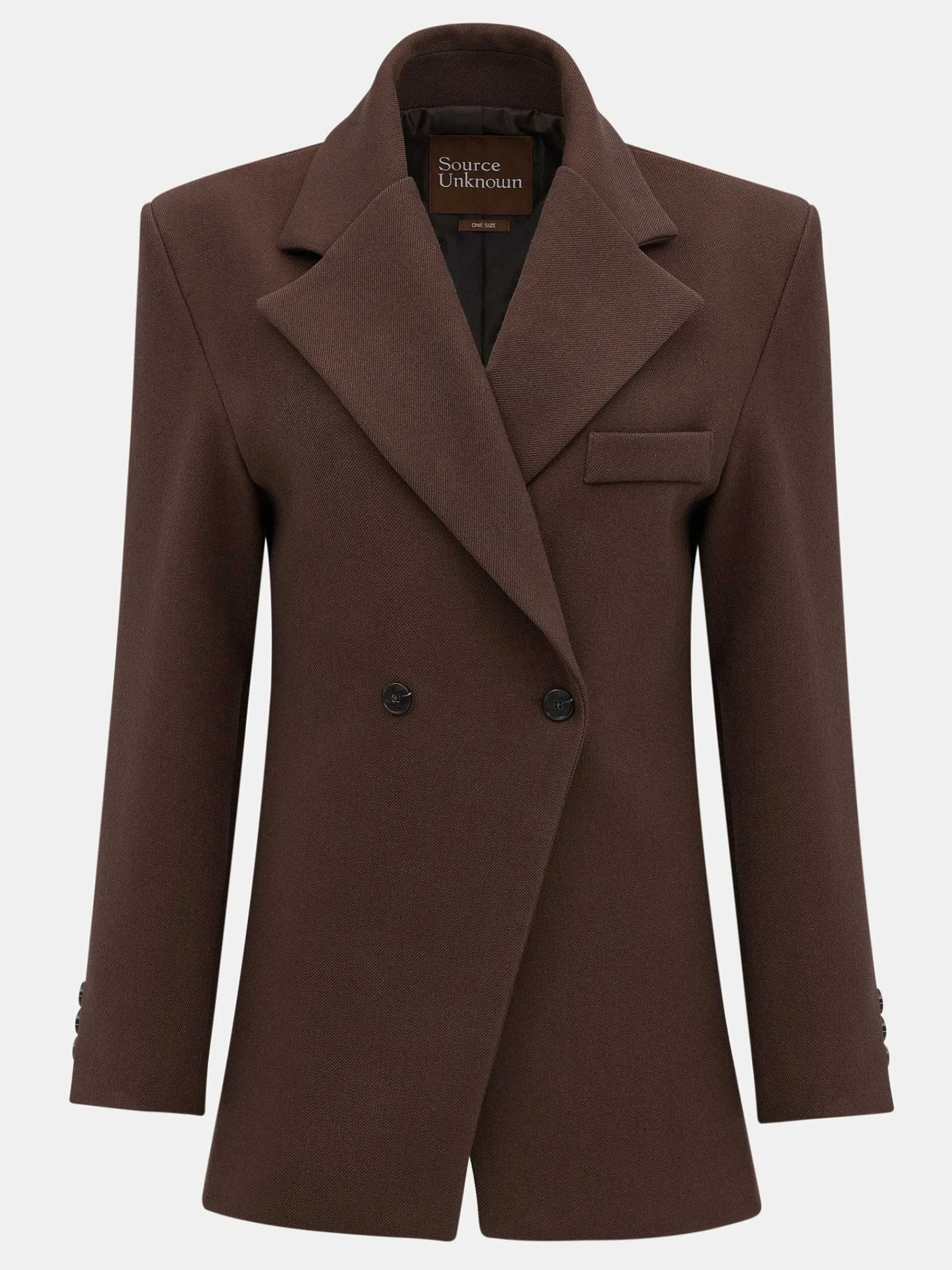 Source Unknown Vêtements-Blazer Cintre A Double Boutonnage Nangy, Noix De Pecan