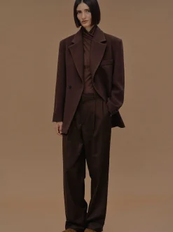 Source Unknown Vêtements D'Exterieur-Blazer Cintre A Double Boutonnage Nangy, Noix De Pecan