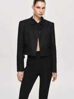 Source Unknown Accessoires-Blazer Court Avec Noeud Sisilia, Noir