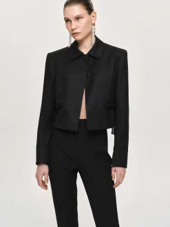 Source Unknown Accessoires-Blazer Court Avec Noeud Sisilia, Noir