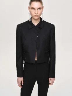 Source Unknown Accessoires-Blazer Court Avec Noeud Sisilia, Noir