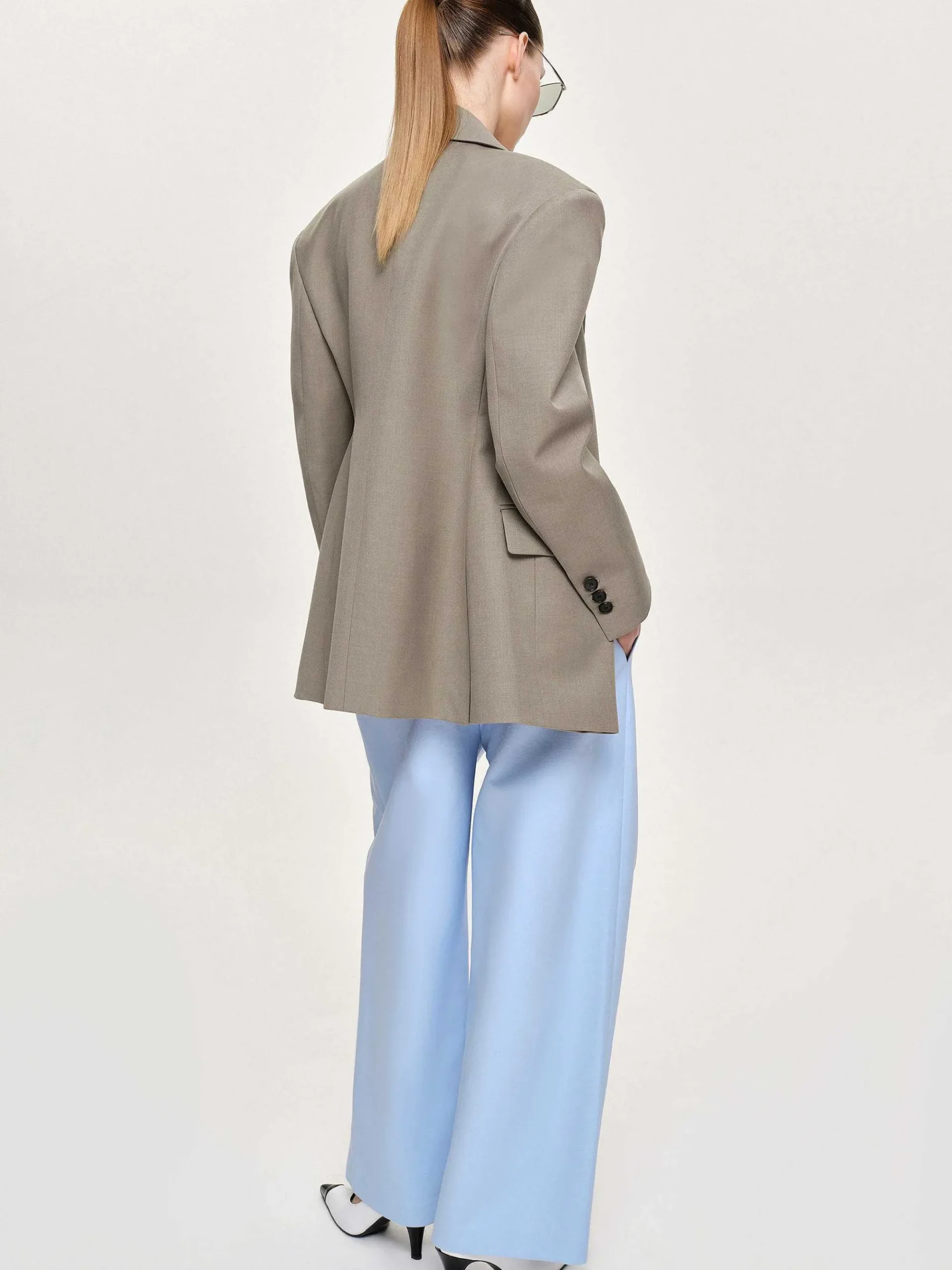 Source Unknown Vêtements-Blazer Croise Messi, Dune