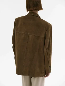 Source Unknown Accessoires-Blazer En Peau D'Agneau Hailey, Noix De Pecan