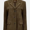 Source Unknown Accessoires-Blazer En Peau D'Agneau Hailey, Noix De Pecan
