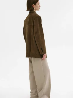 Source Unknown Accessoires-Blazer En Peau D'Agneau Hailey, Noix De Pecan