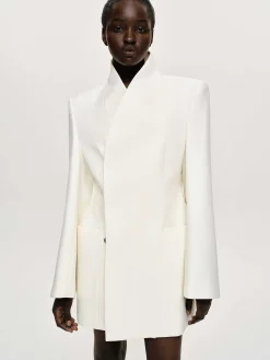 Source Unknown Vêtements D'Exterieur-Blazer Portefeuille Corrin, Creme