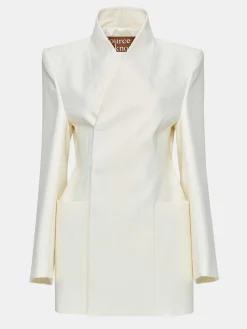 Source Unknown Vêtements D'Exterieur-Blazer Portefeuille Corrin, Creme