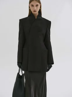 Source Unknown Vêtements D'Exterieur-Blazer Portefeuille Corrin, Noir