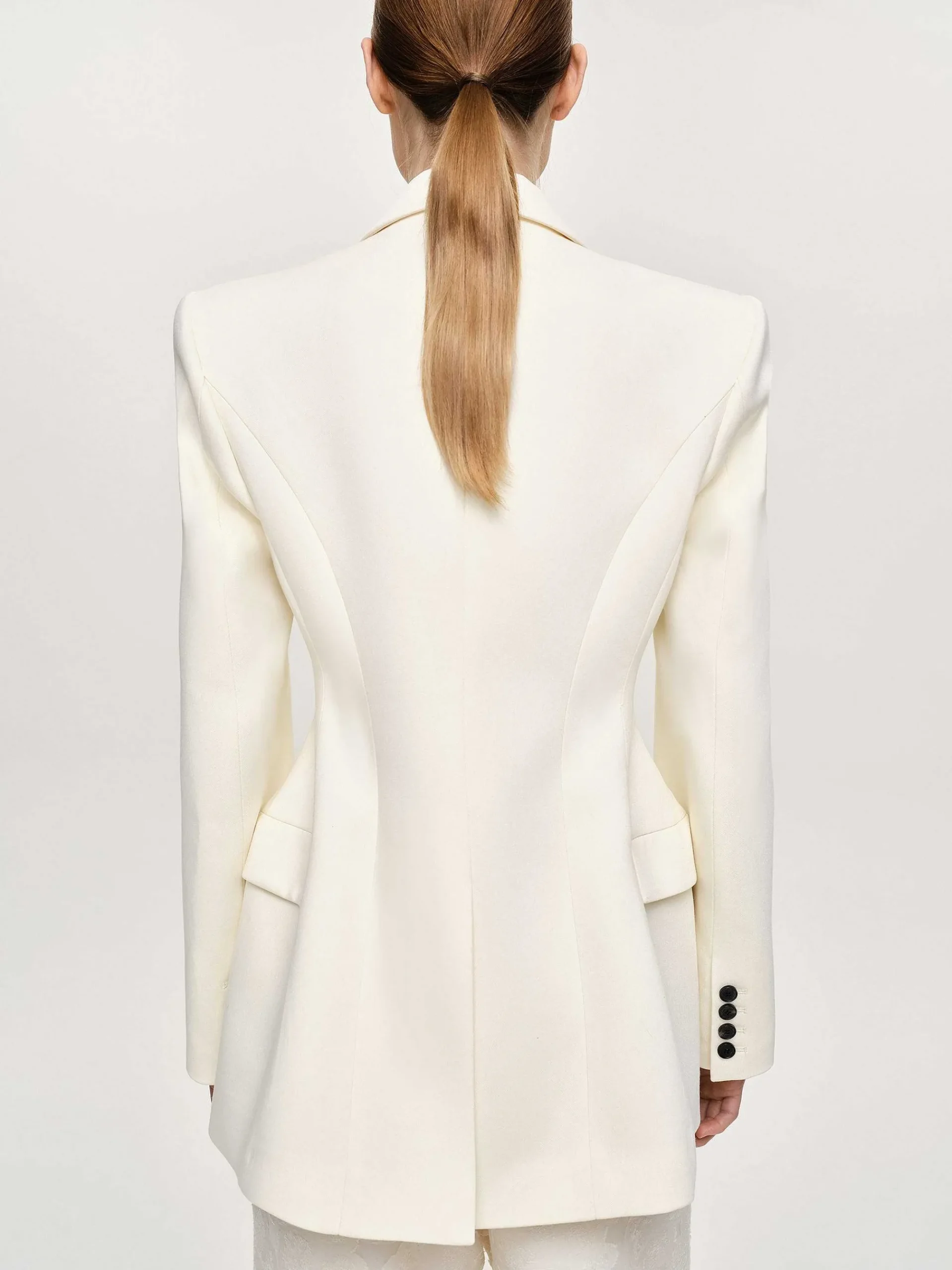 Source Unknown Vêtements-Blazer Sablier Poldo, Creme