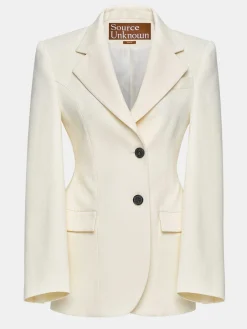 Source Unknown Vêtements-Blazer Sablier Poldo, Creme