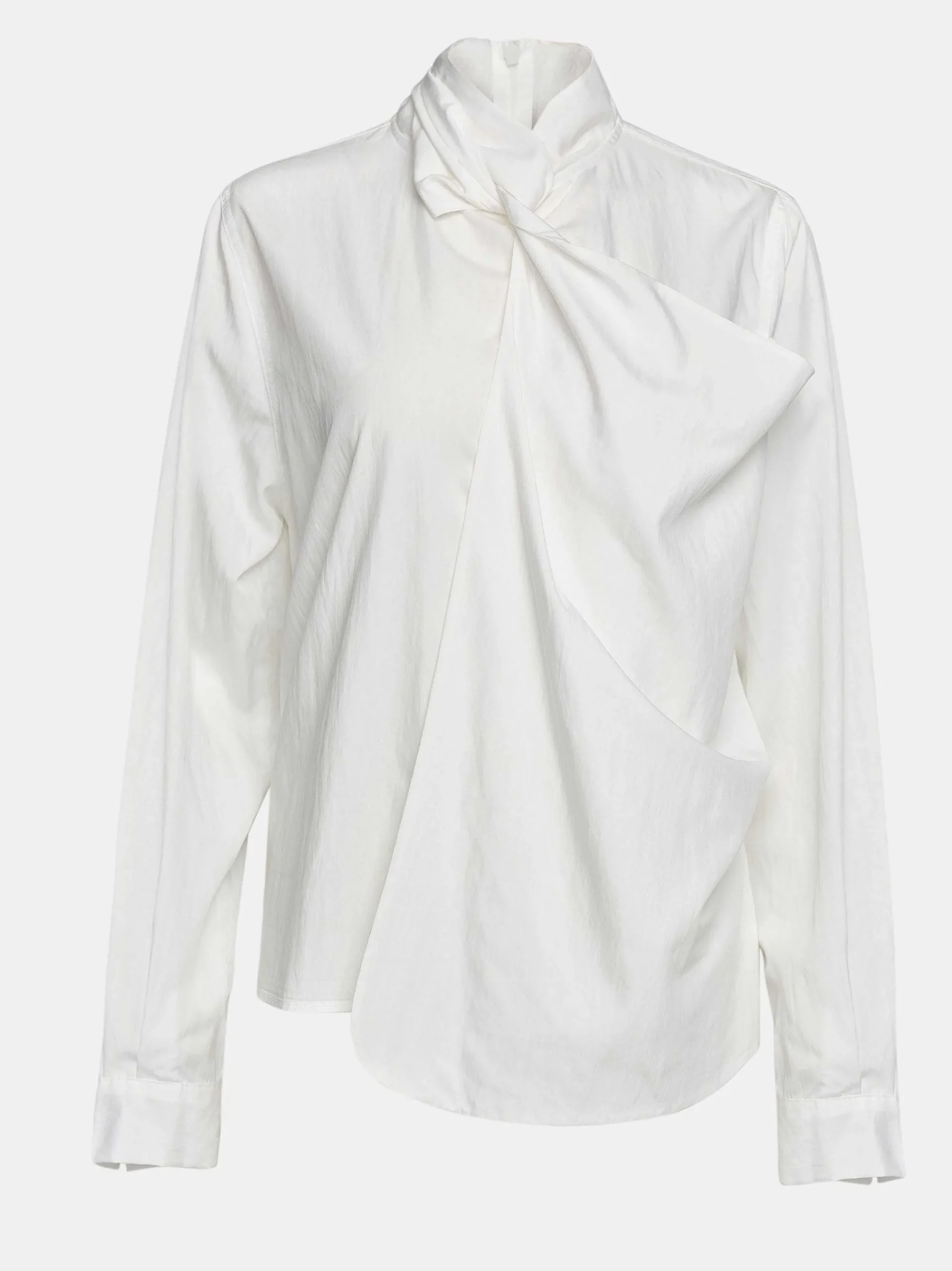 Source Unknown Vêtements-Blouse Echarpe Torsadee Mesash, Blanc
