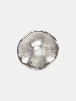 Source Unknown Accessoires-Boucles D'Oreilles A Tige Jardin, Argent