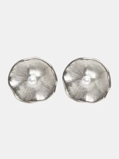 Source Unknown Accessoires-Boucles D'Oreilles A Tige Jardin, Argent