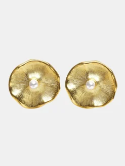 Source Unknown Vêtements-Boucles D'Oreilles A Tige Jardin, Dore