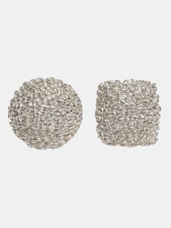 Source Unknown Vêtements-Boucles D'Oreilles Depareillees, Argent