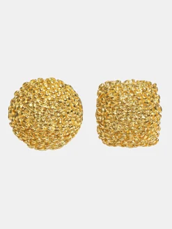 Source Unknown Accessoires-Boucles D'Oreilles Depareillees, Or